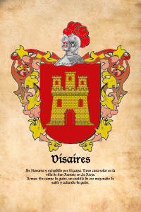 Escudo heráldico del apellido VISAIRES