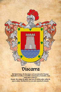 Escudo heráldico del apellido Viscarra