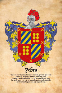 Escudo heráldico del apellido YEBRA