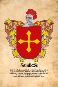 Escudo heráldico del apellido ZAMBADE