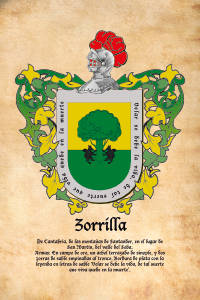 Escudo heráldico del apellido ZORRILLA