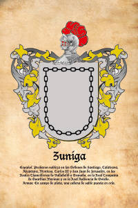 Escudo heráldico del apellido ZUNIGA