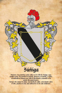Escudo heráldico del apellido ZUÑIGA