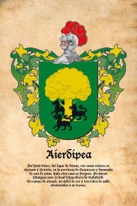 Escudo heráldico del apellido Aierdipea