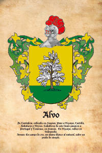 Escudo heráldico del apellido ALVO