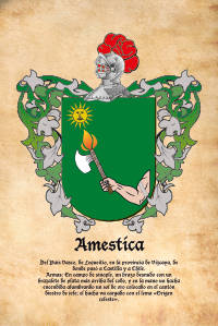Escudo heráldico del apellido AMESTICA