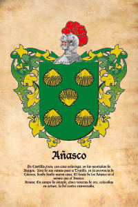 Escudo heráldico del apellido AÑASCO