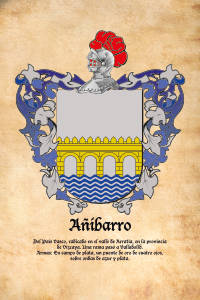 Escudo heráldico del apellido AÑIBARRO