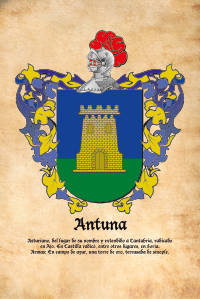 Escudo heráldico del apellido ANTUNA