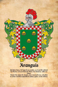 Escudo heráldico del apellido ARANGUIS