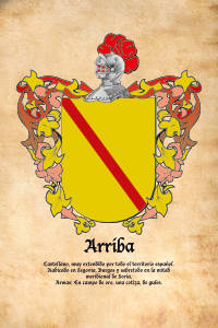 Escudo heráldico del apellido ARRIBA