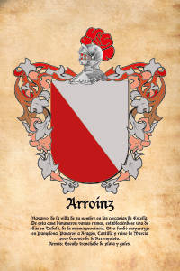 Escudo heráldico del apellido ARROINZ