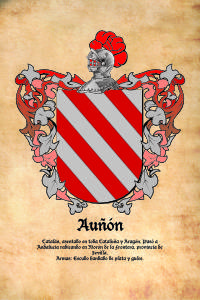 Escudo heráldico del apellido AUÑON