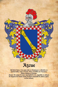 Escudo heráldico del apellido Azcue