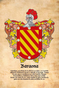 Escudo heráldico del apellido BARAONA