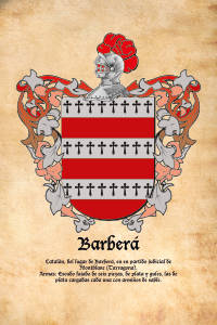 Escudo heráldico del apellido BARBERA