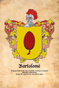 Escudo heráldico del apellido BARTOLOME