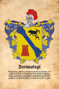 Escudo heráldico del apellido BERASATEGI