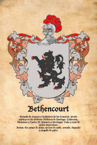 Escudo heráldico del apellido BETHENCOURT