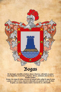 Escudo heráldico del apellido BOGAS