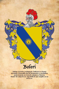 Escudo heráldico del apellido BOLERI