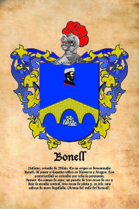 Escudo heráldico del apellido BONELL