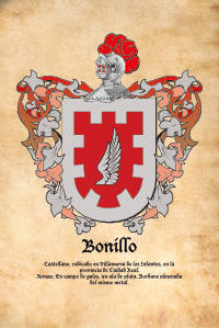 Escudo heráldico del apellido BONILLO