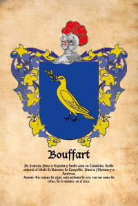 Escudo heráldico del apellido BOUFFART