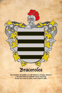 Escudo heráldico del apellido BRACEROLES