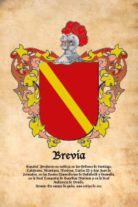 Escudo heráldico del apellido BREVIA