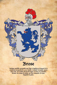 Escudo heráldico del apellido Brose