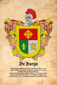 Escudo heráldico del apellido DE BURGO