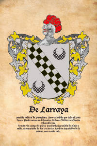 Escudo heráldico del apellido DE LARRAYA