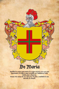Escudo heráldico del apellido DE MARIA