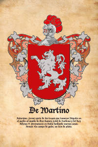 Escudo heráldico del apellido DE MARTINO