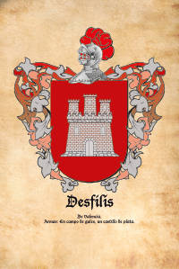 Escudo heráldico del apellido Desfilis