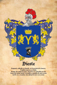 Escudo heráldico del apellido DIESTE