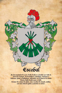 Escudo heráldico del apellido ESCOBAL