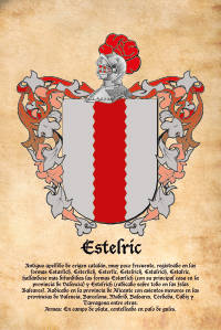 Escudo heráldico del apellido ESTELRIC