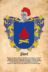 Escudo heráldico del apellido FIORI