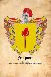 Escudo heráldico del apellido FRAGUERO