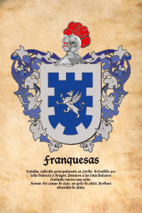 Escudo heráldico del apellido FRANQUESAS