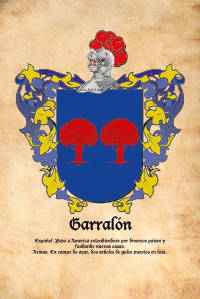 Escudo heráldico del apellido GARRALON