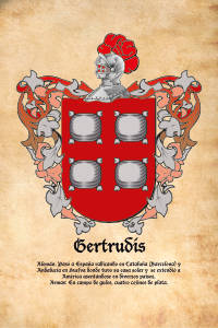 Escudo heráldico del apellido Gertrudis