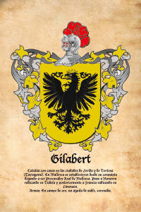 Escudo heráldico del apellido GILABERT