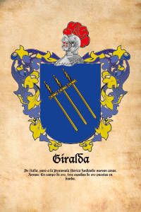 Escudo heráldico del apellido GIRALDA
