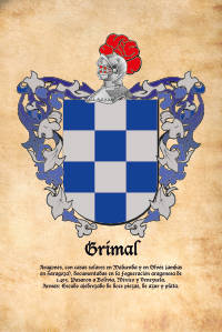 Escudo heráldico del apellido GRIMAL