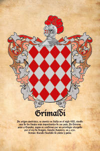 Escudo heráldico del apellido GRIMALDI
