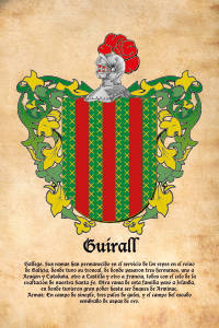 Escudo heráldico del apellido GUIRALL