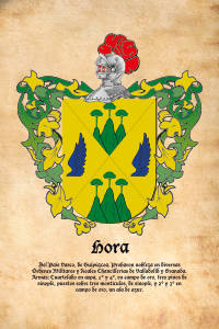 Escudo heráldico del apellido HORA